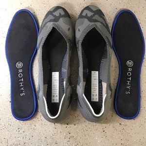 Retired- Rothy’s Grey Camo Flat- white halo